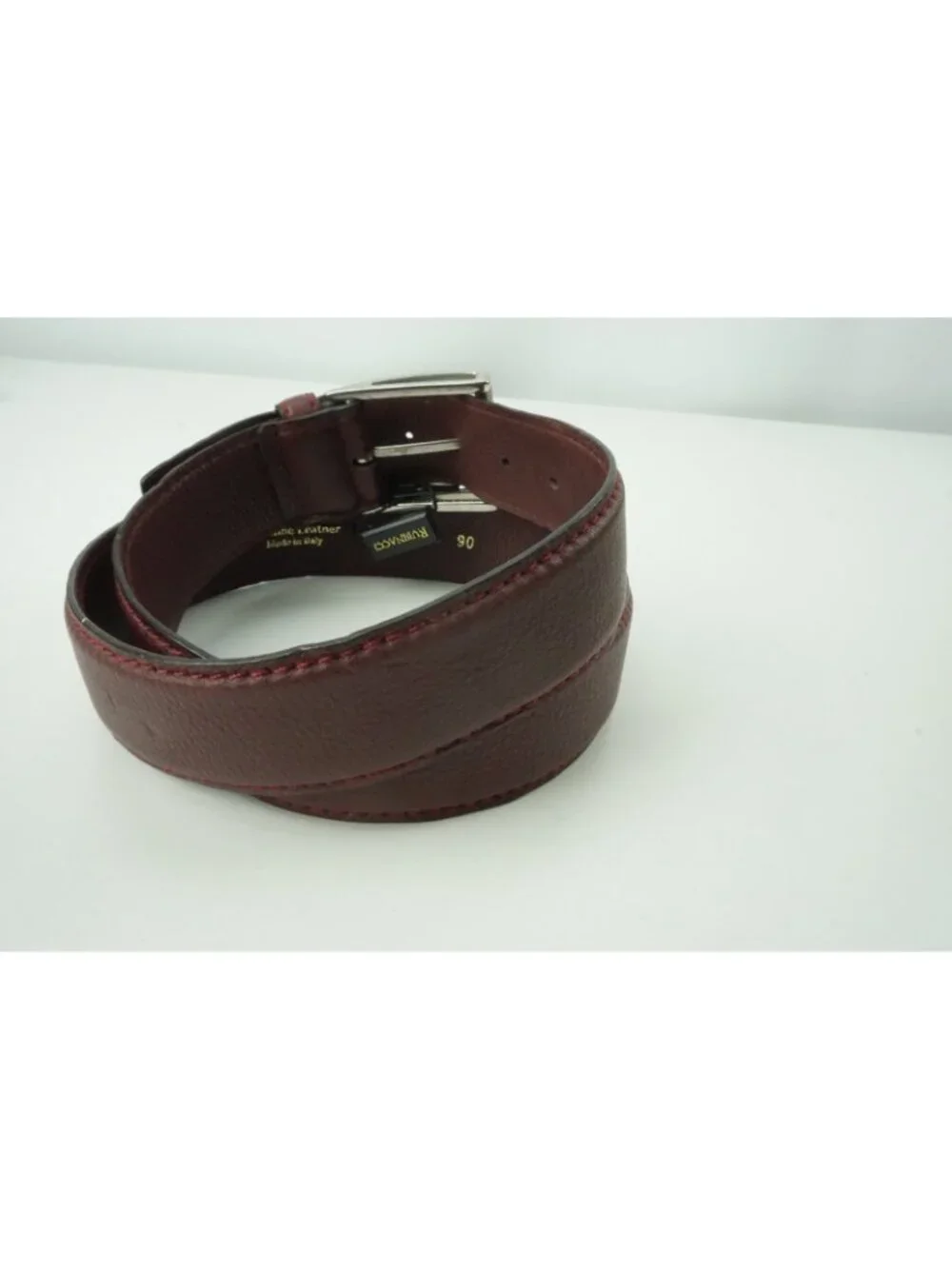 Rubinacci Maroon Leather Made in Italy Sz 85 BRAND NEW